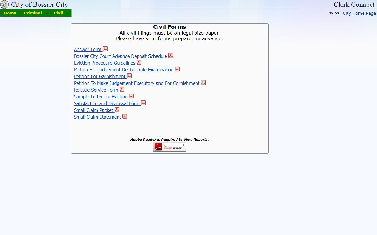 bossier city DUI records