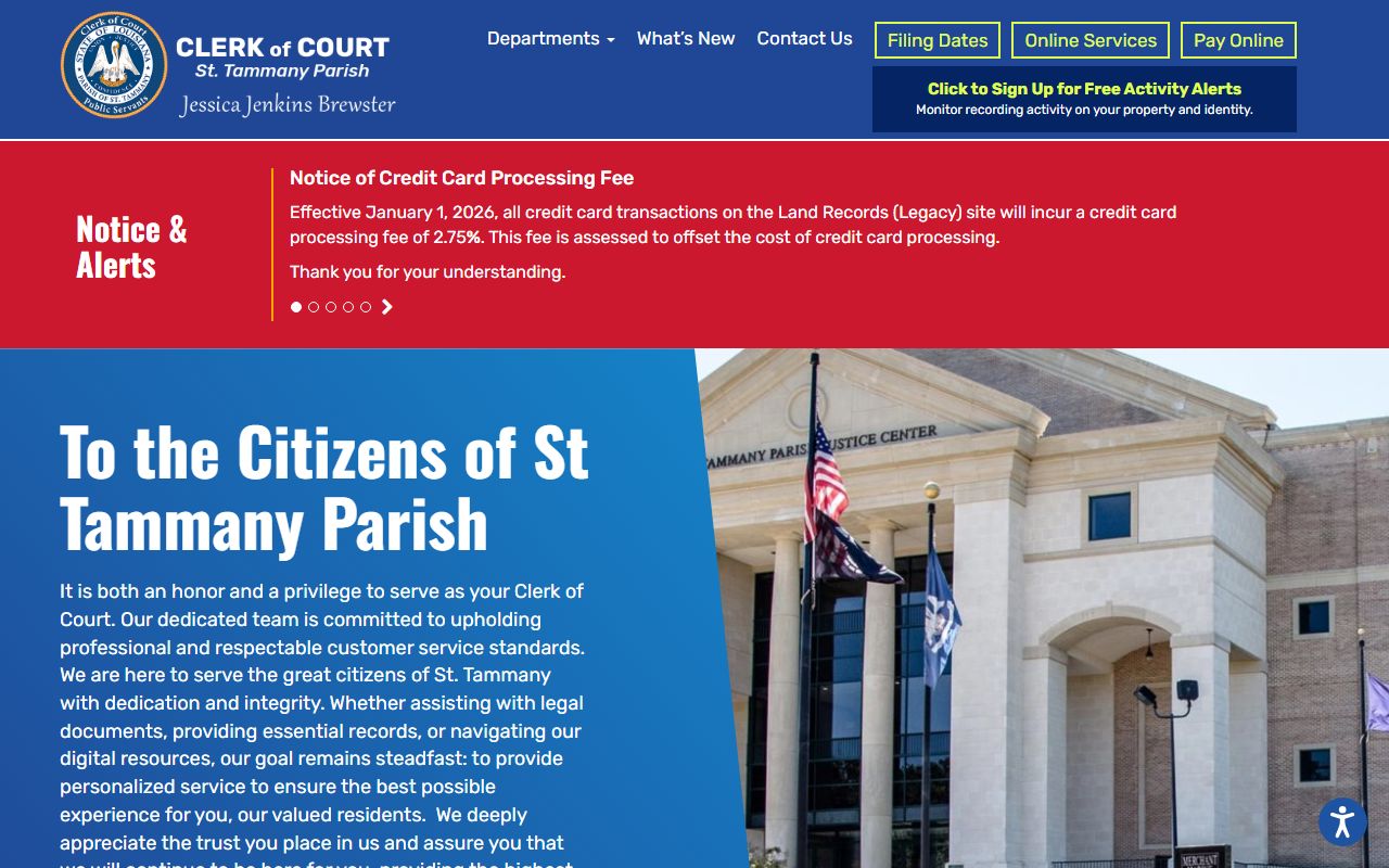 slidell DUI records clerk of court portal