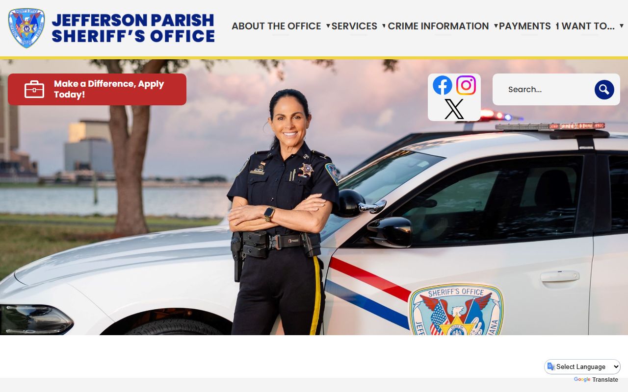 Jefferson Parish Sheriff's Office JPSO website