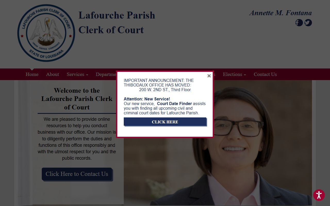 Lafourche Parish Clerk of Court website