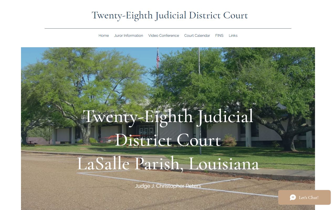 28th Judicial District Court LaSalle Parish website