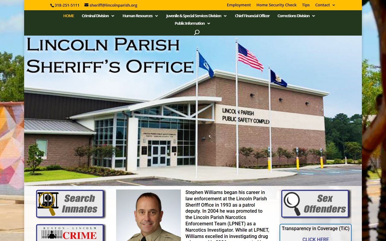 Lincoln Parish Sheriff's Office website