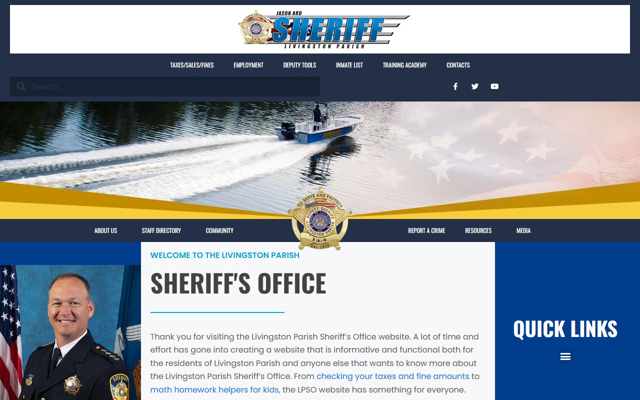 Livingston Parish Sheriff's Office website