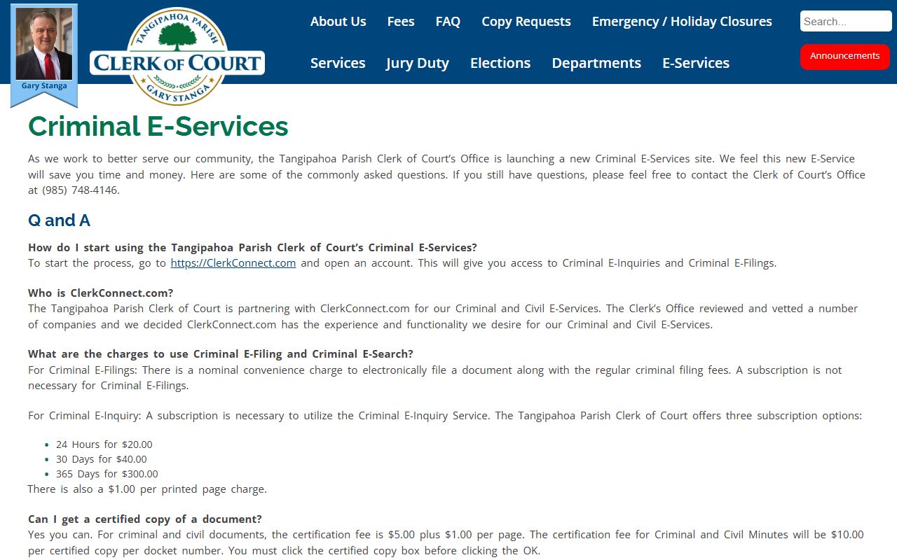 Tangipahoa Parish DUI records